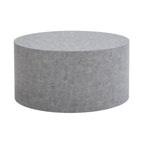 Rootz Minimalist Round Coffee Table - Circular Table - Grey Concrete Look - Space-Saving Design - 60cm x 60cm x 30cm