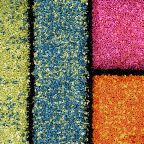 Vibrant Short Pile Rug – Durable, Easy Clean – Modern 3D Diamond Pattern