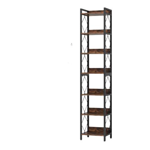 Rootz 7-Tier Corner Shelf - Space-Saving Bookcase - Tall Display Shelf - Maximize Small Spaces - 34cm x 34cm x 200cm