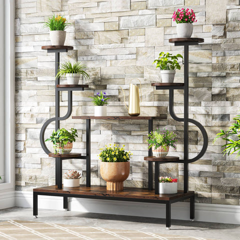 Rootz Corner Plant Shelf Unit - Plant Display Rack - Multi-Tier Stand - Sunlight-Friendly Design - 40 cm Depth x 100 cm Width x 126 cm Height