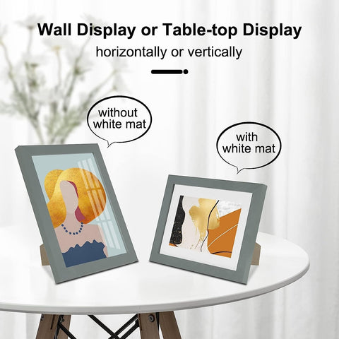 Rootz 10 Set Picture Frame - Photo Gallery - MDF Frames - Moisture & Dust Resistant - Grey 15x20 cm - Enhances Home Décor