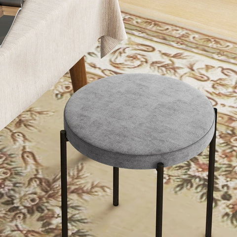 Rootz Velvet Dining Chairs Set of 4 - Stackable Kitchen Stools - Upholstered Furniture - Elegant Design - Space-Saving - 41.5cm x 41.5cm x 46cm