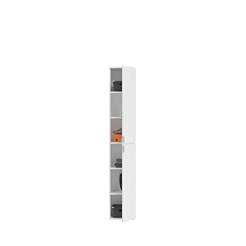 Rootz 4-Piece Combination Wardrobe - White Gloss/Mirror - Artisan Oak - Spacious Storage - 213cm x 193cm x 34cm