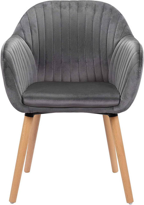 Rootz Velvet Dining Chair Set - Ergonomic Chair - Stylish Seating - Comfortable, Durable, Easy Assembly - Velvet, Solid Wood, Metal - 81cm x 40cm x 44cm