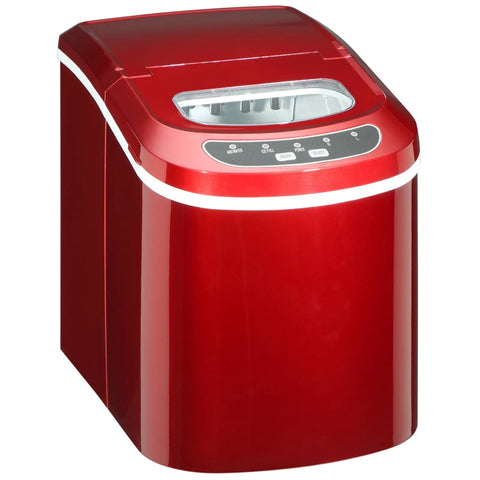 Rootz Ice Cube Machine - Ice Maker - Ice Ball Maker - 12kg/Day - Self-Cleaning - Quiet Operation - 34L x 24.2W x 32.8H cm - Red