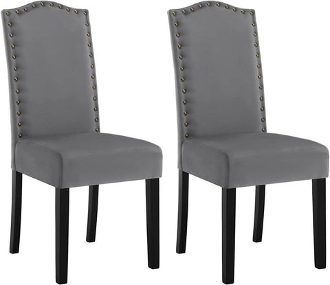 Rootz Velvet Dining Chair - Elegant Chair - Comfortable Seating - High-Quality Velvet - Solid Wood Frame - Floor Protection - 47cm x 103cm x 63cm