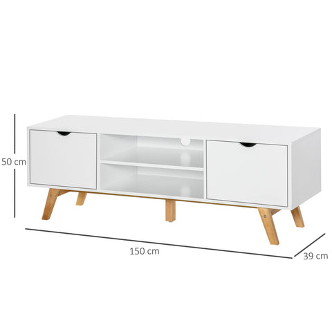 Rootz TV Cabinet - TV Chest of Drawers - Storage Cabinet - MDF & Chipboard - Cable Management - 150 x 39 x 50 cm