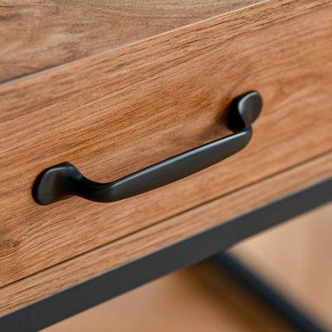 Rootz Industrial Style Desk - Office Table - Study Desk - Sturdy Workspace - 120L x 60W x 76H cm with Drawer & Compartments