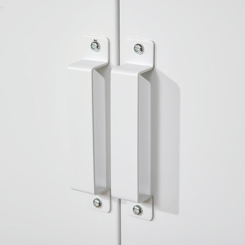 Rootz Filing Cabinet - Metal Storage Cabinet - Multi-Purpose Organizer - Durable & Ventilated - White - 75 x 33 x 110 cm