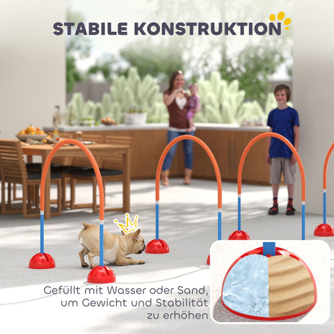 Rootz 4-Part Dog Agility Training Set - Dog Exercise Equipment - Training Gear - Adjustable Width - Portable with Carry Bag - 100x19.5x95cm