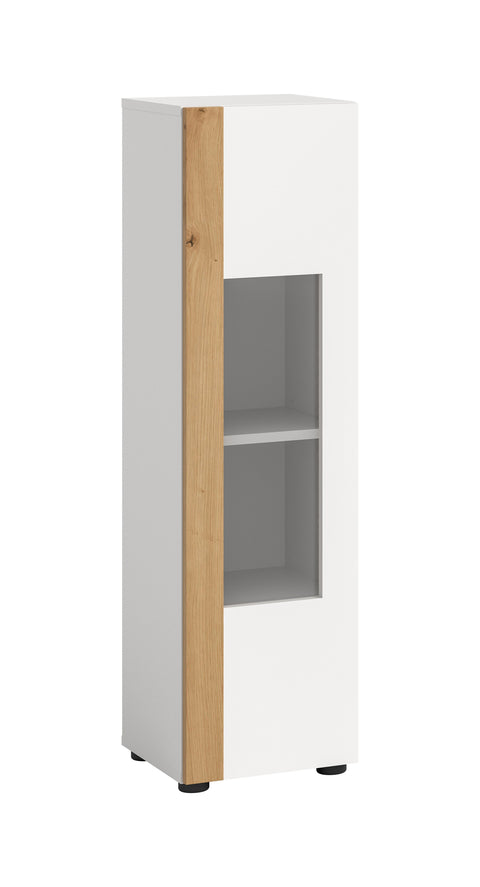 Rootz Display Cabinet - Showcase - Storage Unit - Handleless Design - Versatile Use - 30cm x 112cm x 33cm