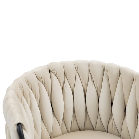 Rootz Velvety Soft Office Chair - 360° Swivel - Ergonomic Seating - Height Adjustable - 56cm x 52cm x 73cm