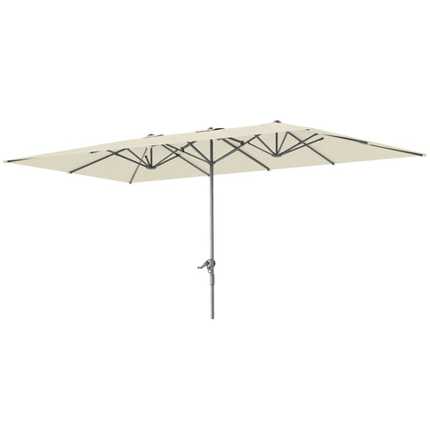 Rootz Double-Sided Umbrella - Parasol - Sunshade - UPF50+ Protection - 451cm x 264cm - Aluminum Mast
