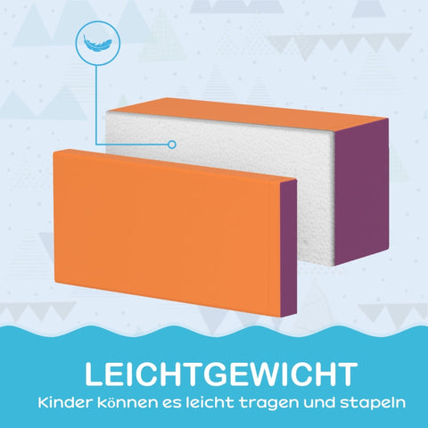 Rootz Soft Building Block Set - Foam Blocks - Interactive Toy - Stimulates Creativity - Multicolored - 40cm x 40cm x 20cm