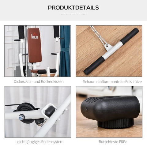 Rootz Gym Strength Station - Home Fitness Solution - Multi-Gym - Durable Steel Frame - Full-Body Workout - Comfortable & Safe - 150cm x 110cm x 210cm