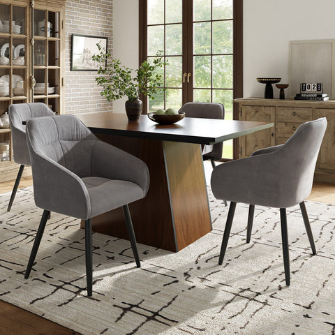 Rootz Modern Kitchen Dining Table - Bistro Table - Unique Design Table - Timeless Elegance - 138.5cm x 80cm x 75cm