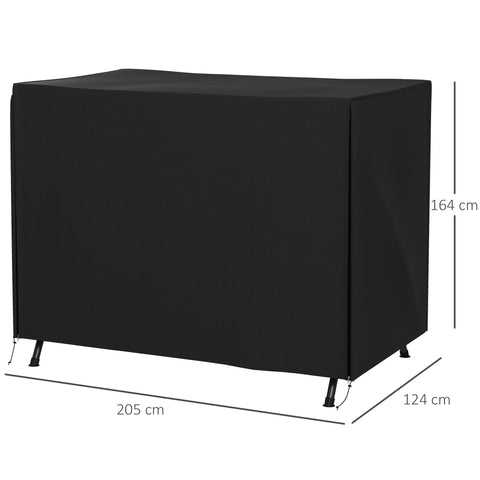 Rootz Garden Swing Cover - Protective Cover - Waterproof Cover - UV Protection - 205x124x164cm - Black