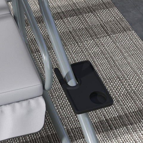 Rootz Hollywood Swing - Garden Swing - Porch Swing - 3-Person Swing - Convertible Lounger - Adjustable Canopy - 200cm x 120cm x 164cm