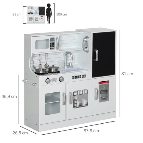 Rootz Children's Play Kitchen - Toy Kitchen - Pretend Stove Set - Inspire Creativity - 83.8cm x 26.8cm x 81cm