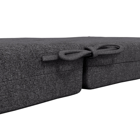 Rootz Set of 2 Outdoor Chair Cushions - Patio Cushion - Seat Pads - 8cm Thick Padding - 112L x 51W cm - Secure Straps