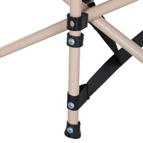 Rootz Camp Bed - Foldable Camping Bed - Military Sleeping Bed - Weather Resistant - Includes Tote Bag - Green + Beige - 190cm x 68cm x 52cm