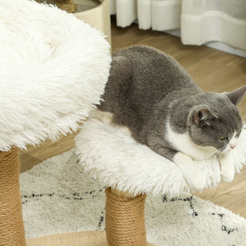 Rootz 24" Cat Tree - Cat Tower - Scratching Post - Soft Washable Bed - 50cm x 47cm x 61.5cm For Cats Up to 5kg
