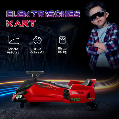 Rootz Electric Go-Kart for Children - Drift Kart - Racing Cart - Lights & Music Function - 90cm x 53cm x 99cm
