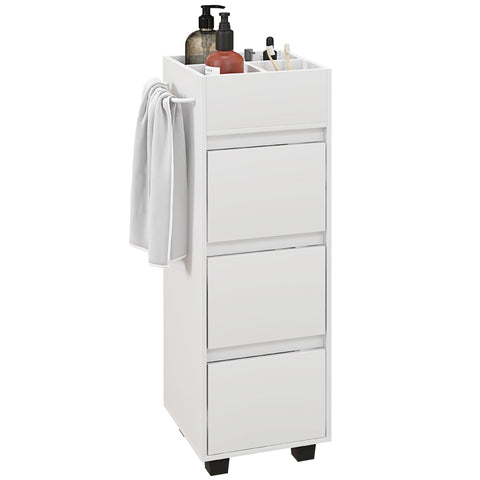 Rootz Bathroom Storage Unit - Cabinet - Organizer - Tip-Proof Stability - 35cm x 30cm x 90cm