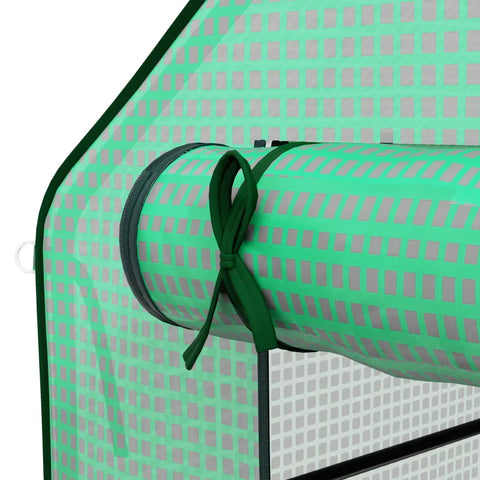 Rootz Greenhouse Cover - Replacement Tarpaulin - Weather Resistant - UV Resistant -  Green - 140 x 213 x 190 cm