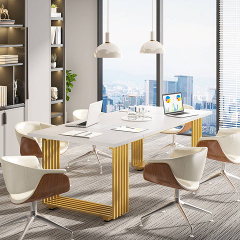 Rootz Elegant Office Desk - Executive Table - Study Table - Spacious & Sturdy - 180 cm Width x 79 cm Depth x 78 cm Height