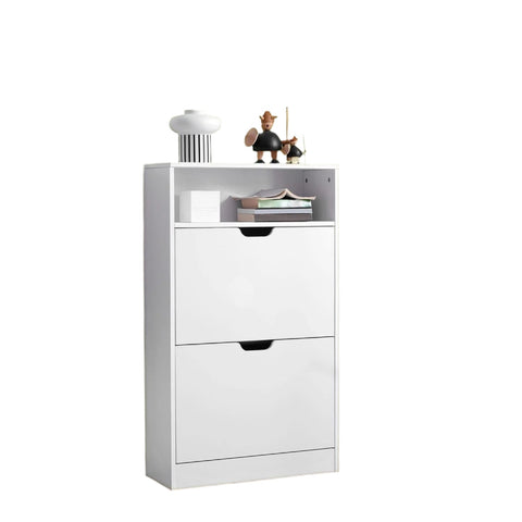 Rootz Shoe Cabinet - Shoe Tipper - Shoe Shelf - Easy Assembly - 60cm x 24cm x 102cm