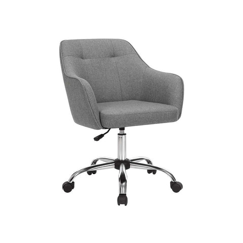 Rootz Office Chair - Gray Swivel Chair - Rolling Chair - Ergonomic Support - 65cm x 69cm x (83-93)cm