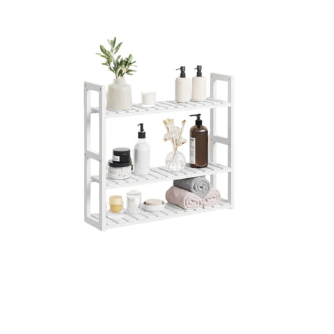 Rootz Bamboo Bathroom Shelf - Plant Shelf - Adjustable Shelves - Space-Saving - 60cm x 54cm x 15cm