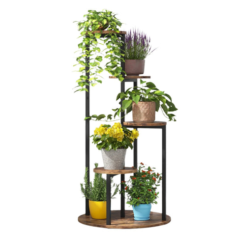 Rootz Flower Display Stand - Plant Shelf - Space-Efficient Holder - Sturdy & Durable - 50.00 cm x 50.00 cm x 104.00 cm.
