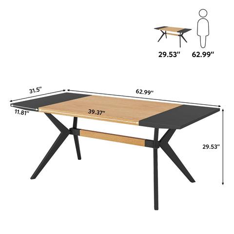 Rootz Modern Office Desk - Executive Desk - Computer Workstation - Spacious Surface - 160cm x 80cm x 75cm