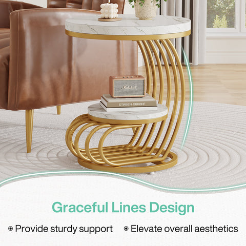 Rootz Side Table - End Table - Bedside Nightstand - Ample Storage - 50 cm D x 50 cm W x 64 cm H