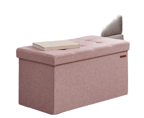 Rootz Seating with Storage Space - Seat Chest - Bedding Chest - 89L Storage - 38 x 76 x 38 cm -  Pink