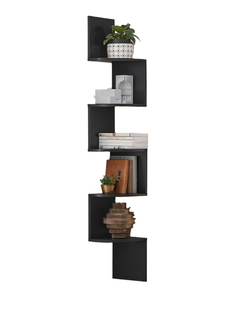 Rootz 5 Level Corner Shelf - Wall Shelf - Floating Shelf - Unique Look - 20cm x 20cm x 127.5cm