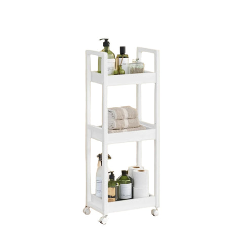 Rootz Bamboo Bathroom Shelf - Niche Shelf - Storage Organizer - Space-Saving Design - 20 x 30 x 80 cm