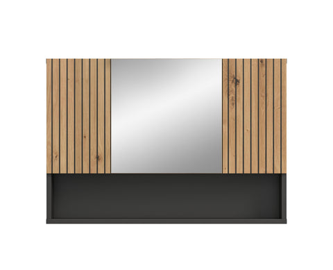 Rootz Mirror Cabinet - Bathroom Storage - Wall Unit - Ample Space - 80cm x 55cm x 17cm