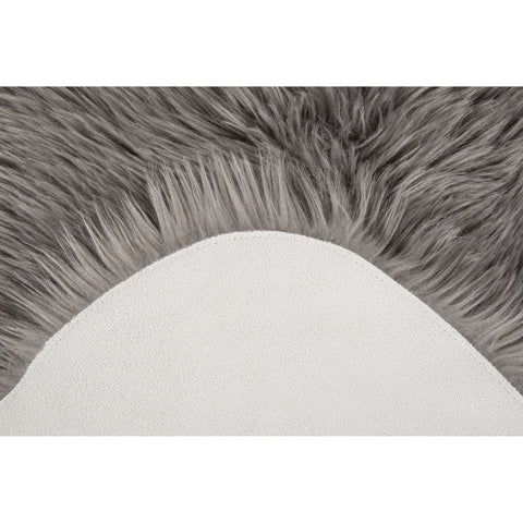 Rootz Faux Fur Rug - Imitation Lambskin - Taupe Faux Sheepskin - Easy-care Elegance - 80cm x 55cm x 6.1cm