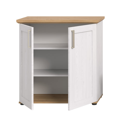 Rootz High board Storage Cabinet - Tall Cupboard - Modern Furniture - Spacious Storage - 84x88x37cm