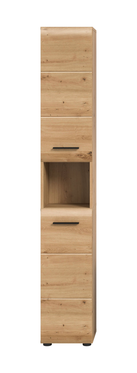 Rootz Tall Cabinet - Storage Cupboard - Organizer Unit - Space-Saver - Brown - 30x185x30 cm