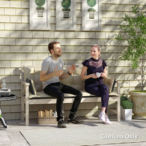 Rootz Outdoor Pillow Set – Garden Cushion – Swing Seat Pad – Splash-Repellent Comfort – 180cm x 110cm x 8cm – Brown and Black