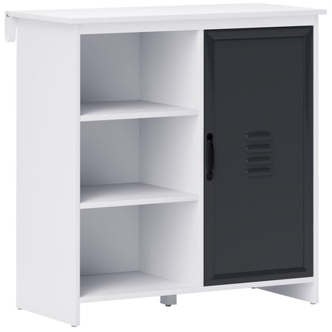 Rootz Buffet Storage Unit - 3 Compartment Cabinet - Modern Furniture - Elegant Storage - 80cm x 35cm x 82cm