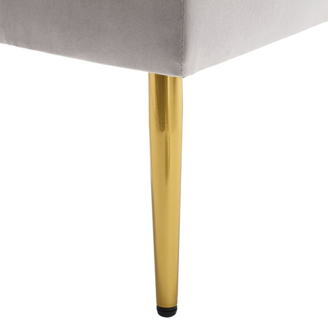 Rootz Modern Minimalist Storage Bench - Velvet Ottoman - Padded Seat - Ample Storage - 111L x 35W x 44.5H cm