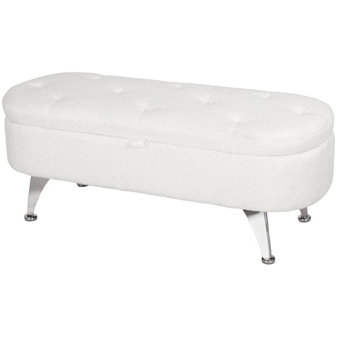 Rootz Storage Bench - Upholstered Seating - Ottoman Bench - Handy Storage - 114cm x 47cm x 46.5cm