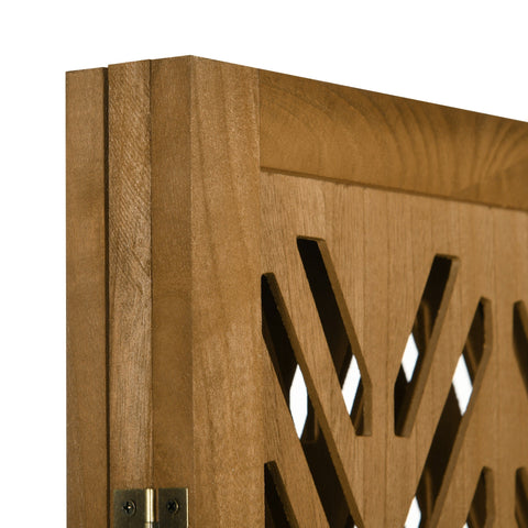 Rootz 3-Part Wood Paravent - Interior Partition - Foldable Room Divider - Portable Privacy Screen - 120 x 170 cm