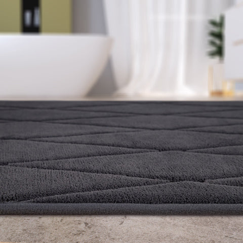 Memory Foam Bath Mat – Ultra Soft, Durable, Embossed Patterns, Quick Drying