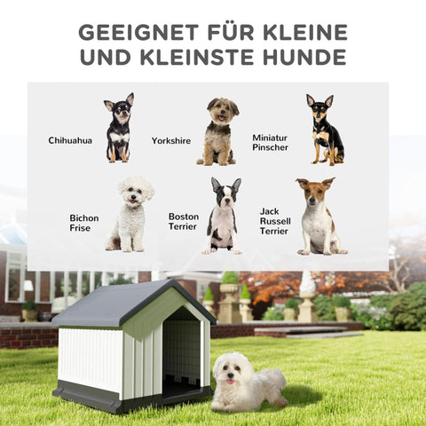Rootz Dog House Cave - Outdoor Retreat - Waterproof - Sloping Roof - Plastic - Easy to Clean - Small Dogs - 62cm x 61cm x 60cm